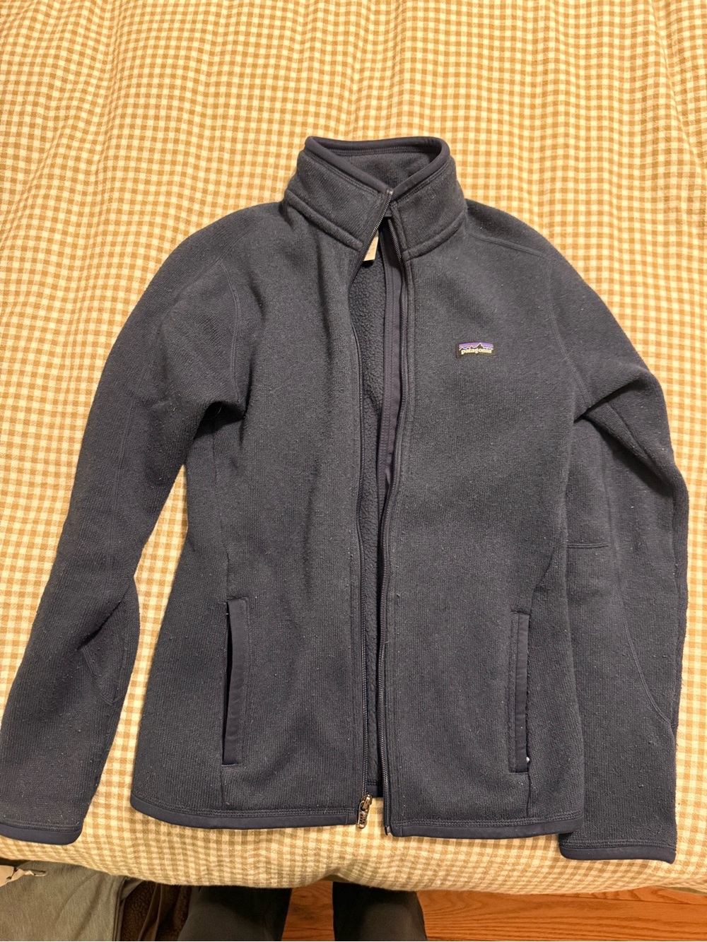 Patagonia Women's Navy Full-Zip Teddy Fleece Jacket